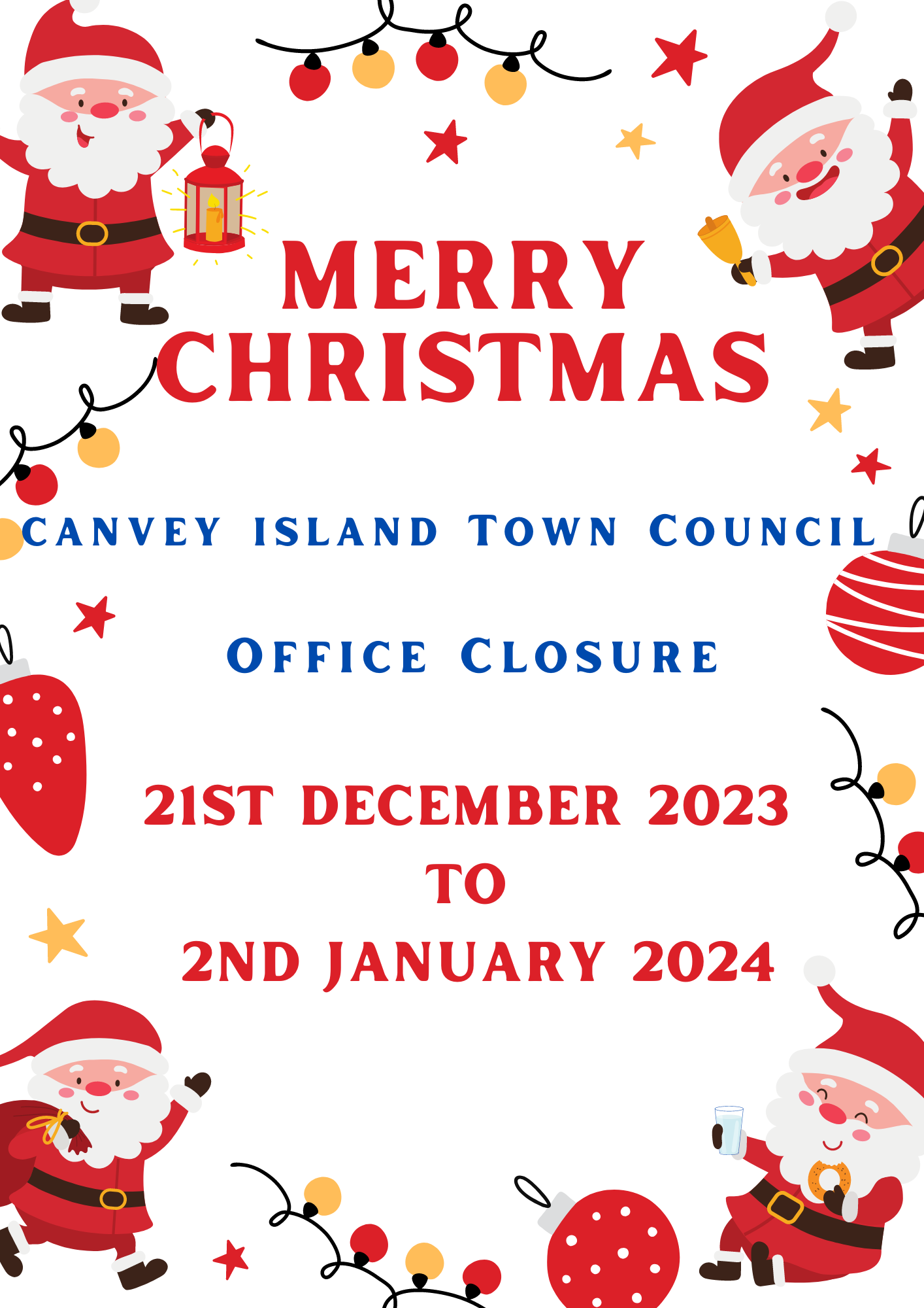 Christmas office closure dates